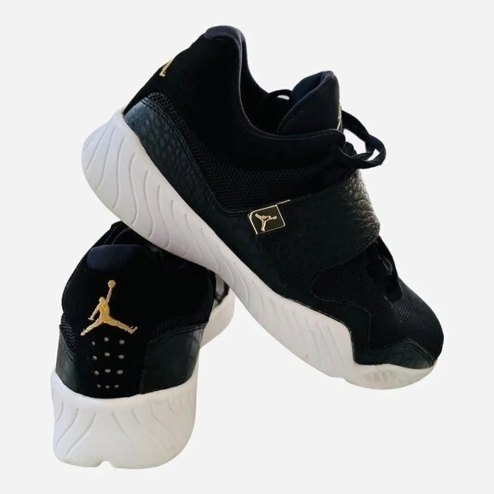 Air Jordan J23 Black Metallic Gold White Leather Men’s Sneakers 8.5